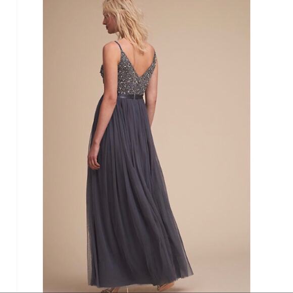 BHLDN Avery Bridesmaid Dress Womens Sz 0 Hydrangea Fairy Sequined Formal Whimsy - Picture 4 of 16